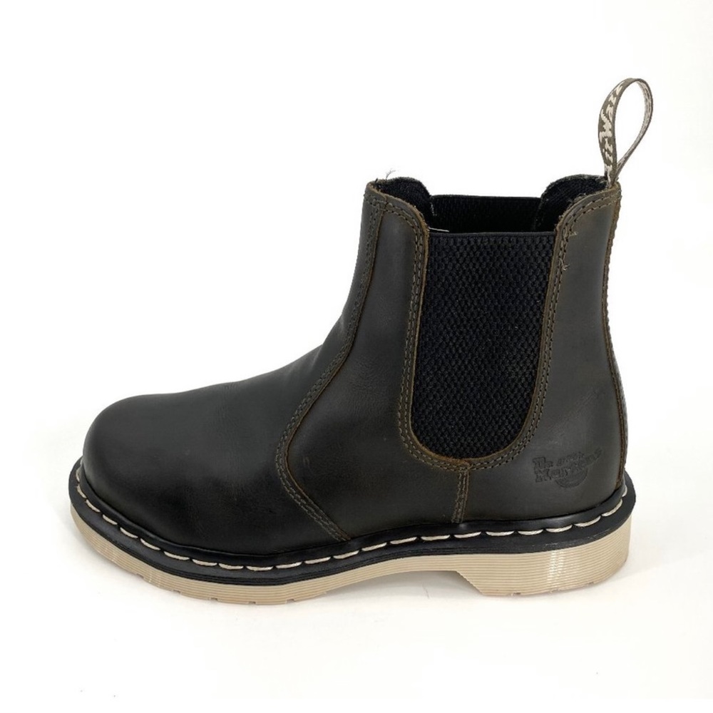 Dr. Martens Arbor Leather Brown Steel Toe Chelsea Pull On Slip Resistant 7 Boots
